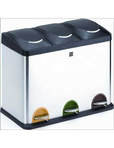 Cubo Reciclaje 3 Compartimentos 45 L 2399-I IRIS