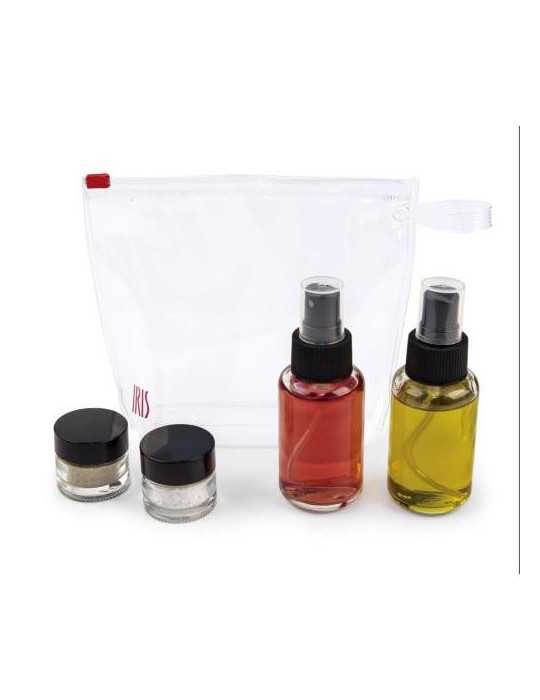 Set de Condimentos Vidrio 2987-V [LOTE DE 4 Unidades] IRIS