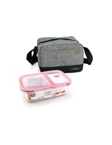 Lunchbag Real Gris Jaspeada 3.5L (Cont. Vidrio) [LOTE DE 2 Unidades] IRIS