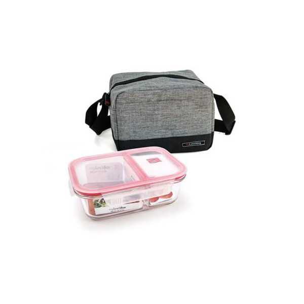 Lunchbag Real Gris Jaspeada 3.5L (Cont. Vidrio) [LOTE DE 2 Unidades] IRIS