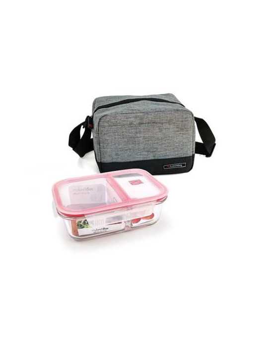 Lunchbag Real Gris Jaspeada 3.5L (Cont. Vidrio) [LOTE DE 2 Unidades] IRIS