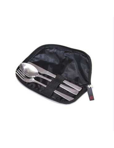 Set de Cubiertos Inoxidable con Funda 8414-ID [LOTE DE 4 Unidades] IRIS