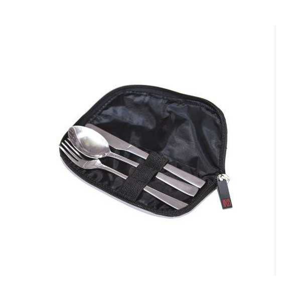Set de Cubiertos Inoxidable con Funda 8414-ID [LOTE DE 4 Unidades] IRIS