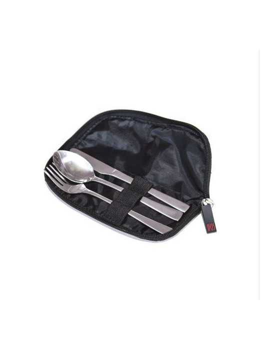 Set de Cubiertos Inoxidable con Funda 8414-ID [LOTE DE 4 Unidades] IRIS