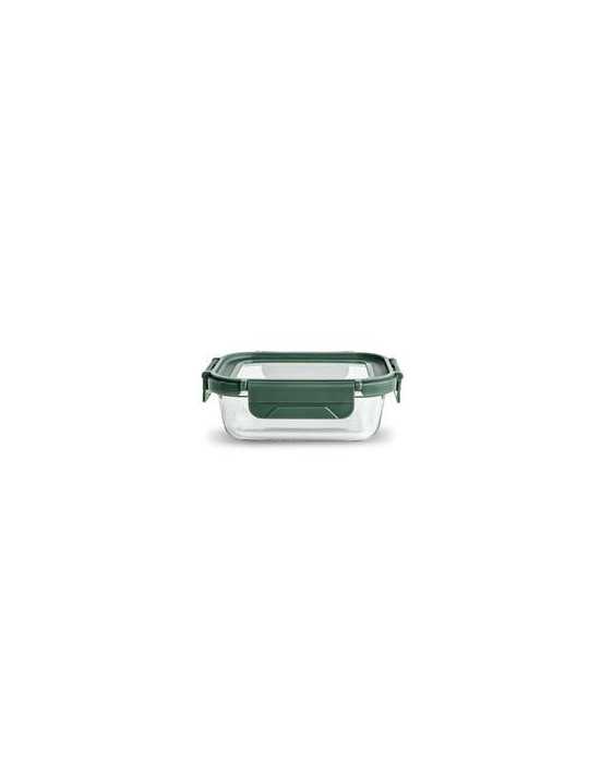 Contenedor Vidrio Rectangular 370ML con Tapa 8580-V [LOTE DE 6 Unidades] IRIS