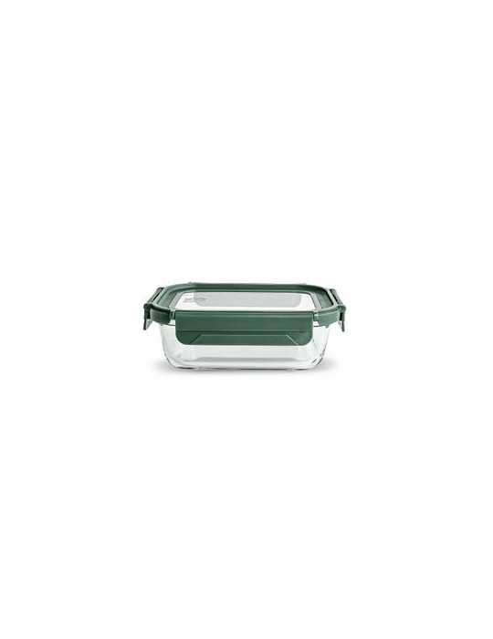 Contenedor Vidrio Rectangular 640ML con Tapa 8581-V [LOTE DE 6 Unidades] IRIS