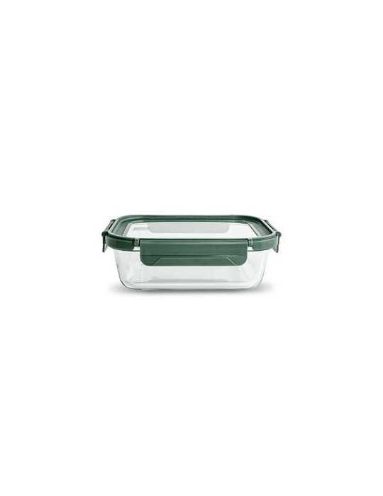 Contenedor Vidrio Rectangular 1040ML con Tapa 8582-V [LOTE DE 4 Unidades] IRIS
