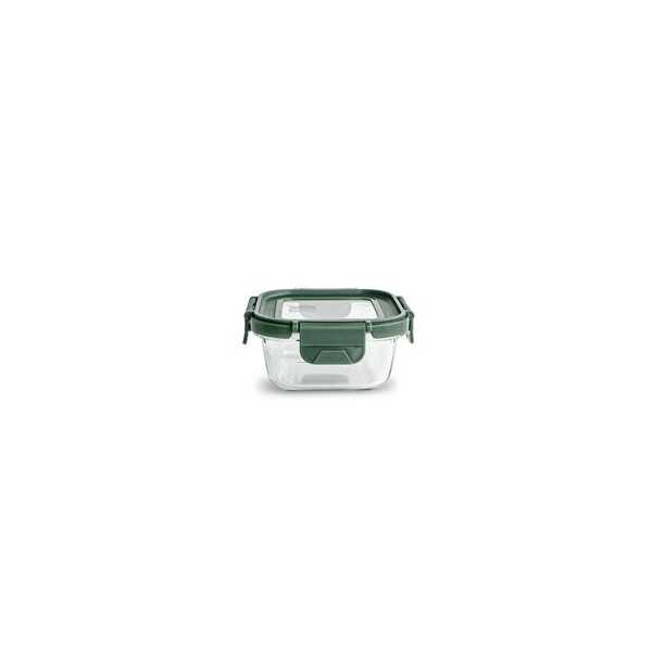 Contenedor Vidrio Cuadrado 320ML con Tapa 8584-V [LOTE DE 6 Unidades] IRIS