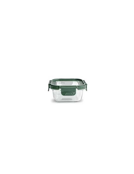 Contenedor Vidrio Cuadrado 320ML con Tapa 8584-V [LOTE DE 6 Unidades] IRIS