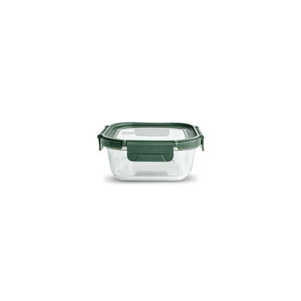 Contenedor Vidrio Cuadrado 800ML con Tapa 8586-V [LOTE DE 4 Unidades] IRIS