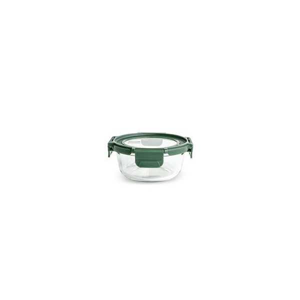 Contenedor Vidrio Redondo 400ML con Tapa 8587-V [LOTE DE 6 Unidades] IRIS