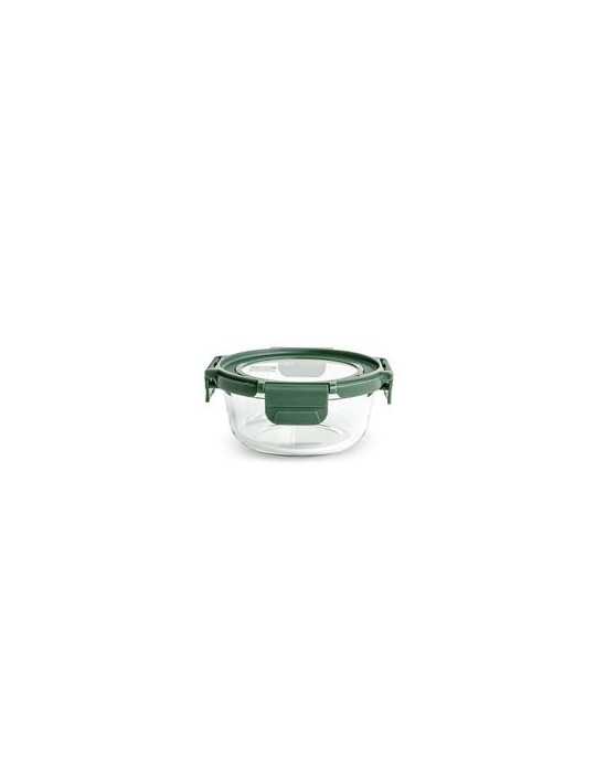 Contenedor Vidrio Redondo 400ML con Tapa 8587-V [LOTE DE 6 Unidades] IRIS