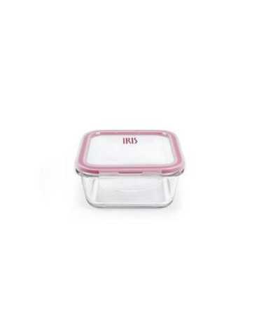 Contenedor Cuadrado Vidrio 690 ml 8606-V [LOTE DE 4 Unidades] IRIS