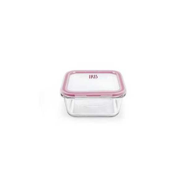 Contenedor Cuadrado Vidrio 690 ml 8606-V [LOTE DE 4 Unidades] IRIS