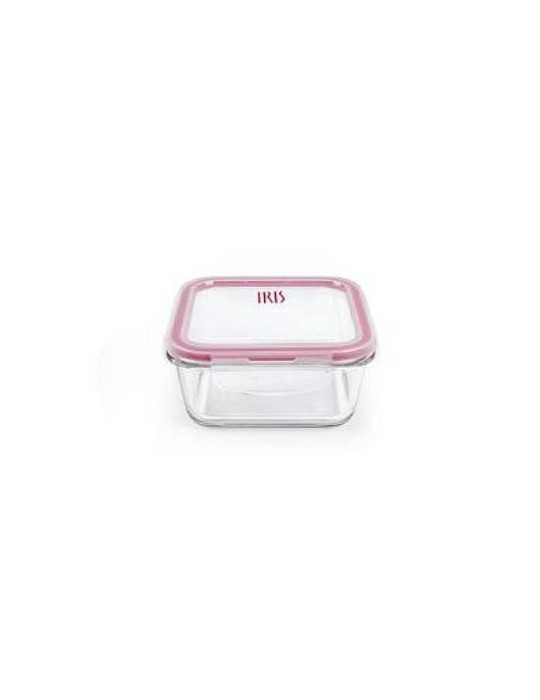 Contenedor Cuadrado Vidrio 690 ml 8606-V [LOTE DE 4 Unidades] IRIS