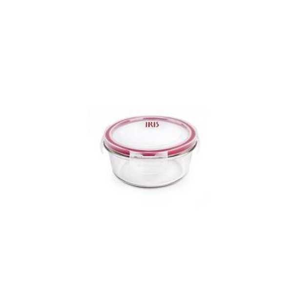 Contenedor Redondo Vidrio 570 ml 8608-V [LOTE DE 4 Unidades] IRIS
