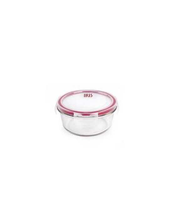 Contenedor Redondo Vidrio 570 ml 8608-V [LOTE DE 4 Unidades] IRIS