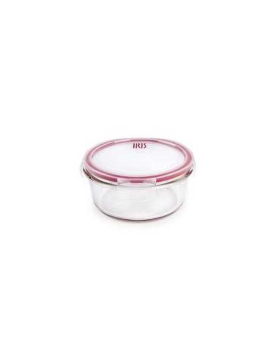 Contenedor Redondo Vidrio 840 ml 8609-V [LOTE DE 4 Unidades] IRIS