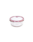 Contenedor Redondo Vidrio 840 ml 8609-V [LOTE DE 4 Unidades] IRIS