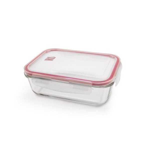 Contenedor Rect. vidrio 1200 ml 8610-V [LOTE DE 4 Unidades] IRIS