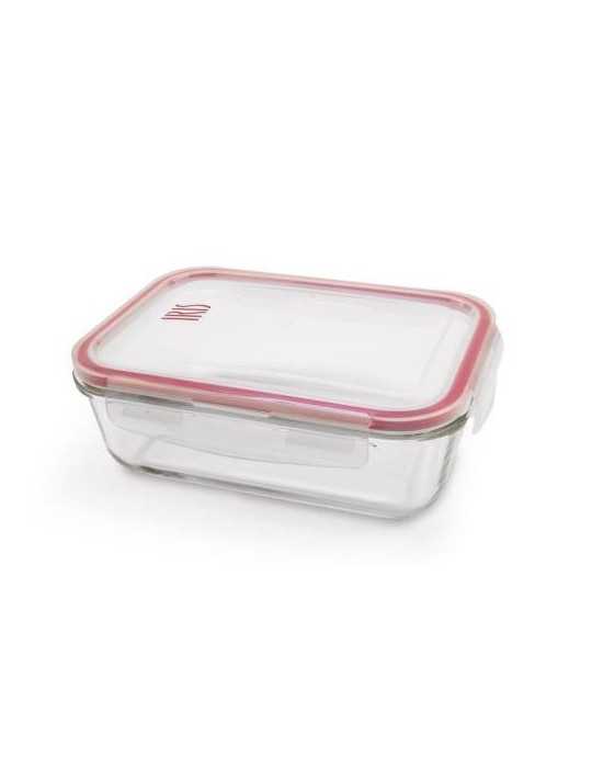 Contenedor Rect. vidrio 1200 ml 8610-V [LOTE DE 4 Unidades] IRIS