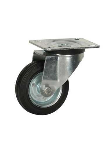 Rueda Giratorio Goma Rodillos 100 mm M820 75490 [LOTE DE 4 Unidades] ITEM