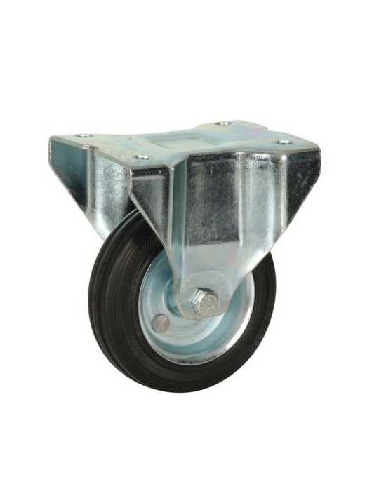 Rueda Fija Goma Rodillos 80 mm M820 75501 [LOTE DE 4 Unidades] ITEM