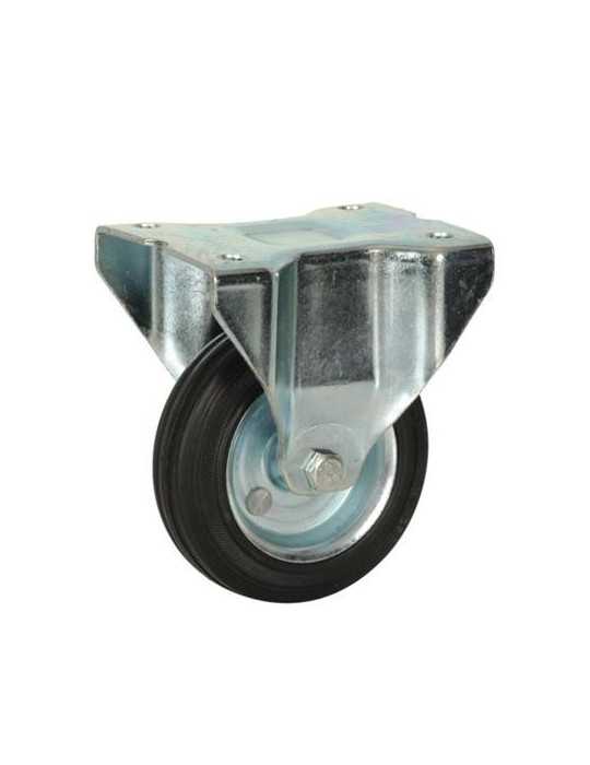 Rueda Fija Goma Rodillos 100 mm M820 75502 [LOTE DE 4 Unidades] ITEM