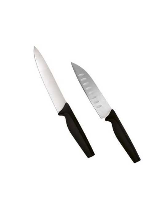 Set 2 Cuchillos Cocina y Santoku Essentia HACC4501 [LOTE DE 4 Unidades] JATA