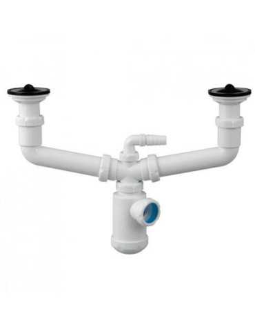 Sifón Doble Exterior S-40 1 1/2X70 05078 [LOTE DE 2 Unidades] JIMTEN