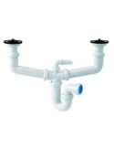 Sifón Curvo Central S-49 Doble Extensible 1 1/2 [LOTE DE 2 Unidades] JIMTEN