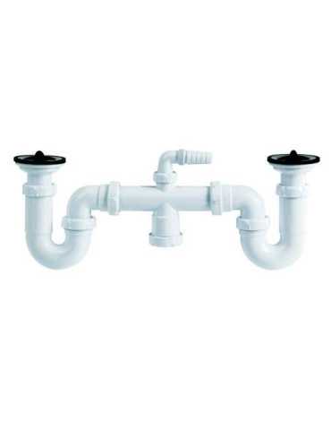 Sifón Fregadero Curvo S-26 Doble Extensible 1 1/2 [LOTE DE 2 Unidades] JIMTEN