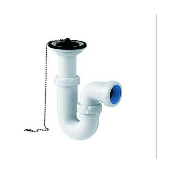Sifón Lavabo Bide Curvo S-90 21/2 X63MM con Válvula [LOTE DE 4 Unidades] JIMTEN