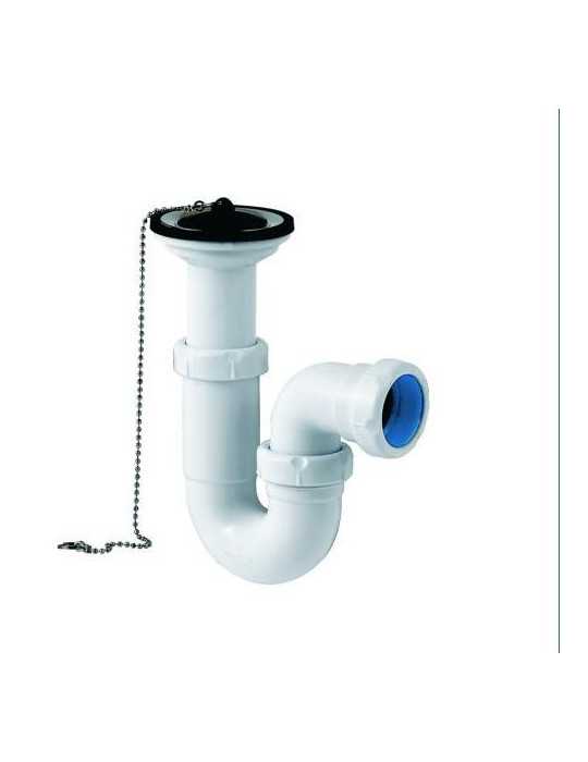 Sifón Lavabo Bide Curvo S-90 21/2 X63MM con Válvula [LOTE DE 4 Unidades] JIMTEN