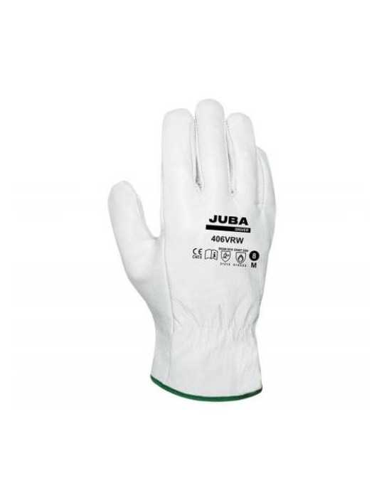 Guante Flor Vacuno Gris Talla 8 B406VRW Par [LOTE DE 10 Unidades] JUBA