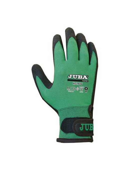 Guante Nynja HPT Nylon y PVC Palma Talla 9 [LOTE DE 4 Unidades] JUBA