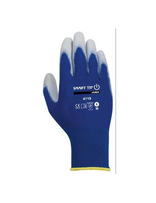 Guante Poliéster Smart Tip PU. H4119/8 Par [LOTE DE 14 Unidades] JUBA