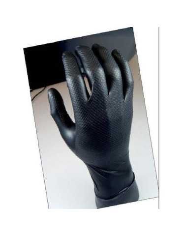 Guante Desechable Nitrilo Negro Grippaz 580 NR S [LOTE DE 4 Unidades] JUBA