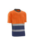 Camiseta Manga Corta Alta Visibilid London Nar/Azul Talla M [LOTE DE 4 Unidades] JUBA
