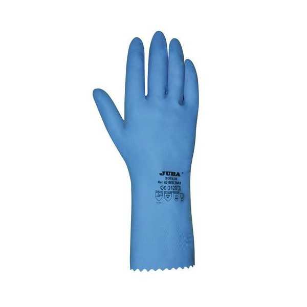 Guante sin Soporte Latex Natural Talla 8 Azul 621B38/8 [LOTE DE 20 Unidades] JUBA