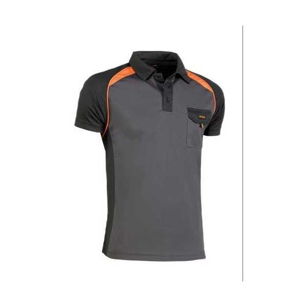 Polo Cool Way Negro/Naranja 964 XL [LOTE DE 2 Unidades] JUBA