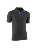 Polo Top Range Manga Corta NGR/AZLN. 648 3XL [LOTE DE 2 Unidades] JUBA
