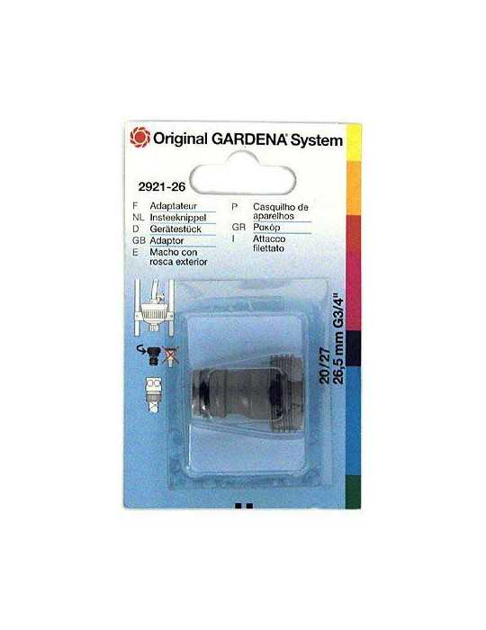 Macho Rosca Exterior 3/4 (Blister) 2921 [LOTE DE 6 Unidades] GARDENA