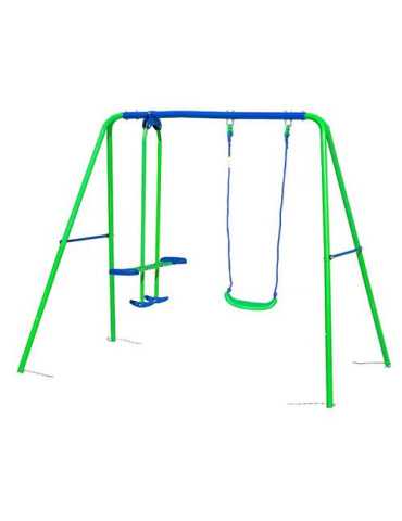 Columpio Infantil Metal 1 Asiento + 1 Balancin GARDIUN