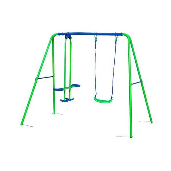 Columpio Infantil Metal 1 Asiento + 1 Balancin GARDIUN