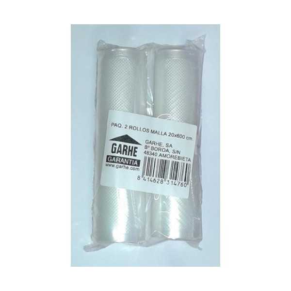 Paquete 2 Rollos Malla Envase Vacio 20X600CM. 31476 [LOTE DE 4 Unidades] GARHE