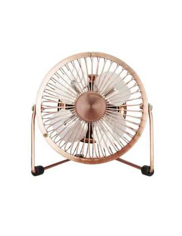 Mini Ventilador Sobremesa 9,5CM 2,5W 5V DC Cobre [LOTE DE 4 Unidades] GARSACO