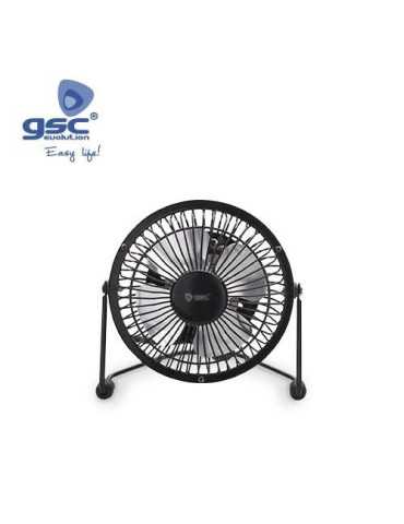 Mini Ventilador Sobremesa 9,5CM 2,5W 5V DC Negro [LOTE DE 6 Unidades] GARSACO