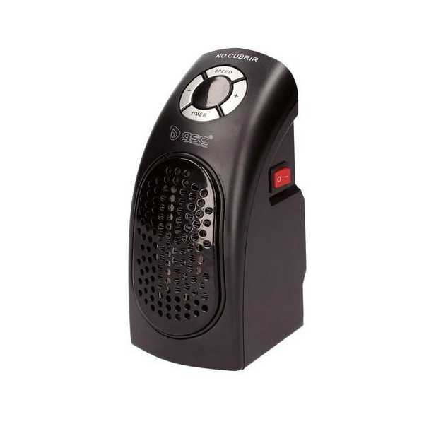 Mini Calefactor sin Cable Bardei Max. 400W Negro [LOTE DE 2 Unidades] GARSACO