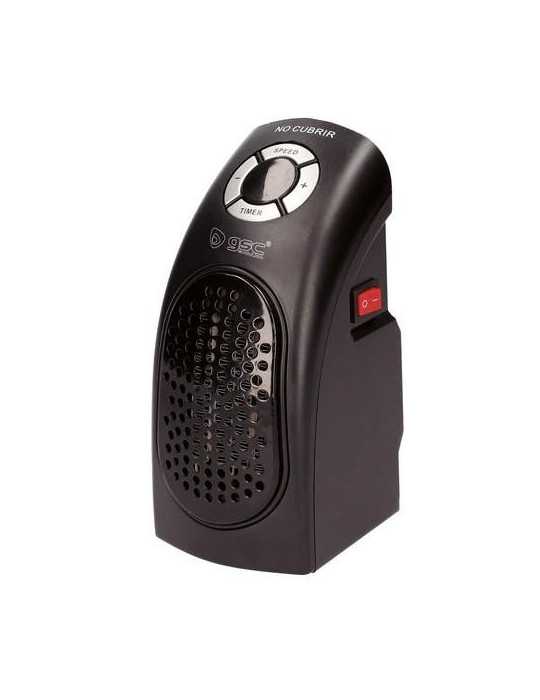 Mini Calefactor sin Cable Bardei Max. 400W Negro [LOTE DE 2 Unidades] GARSACO